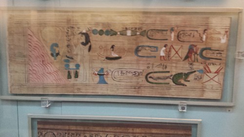 This papyrus is from around 900 B.C., with short blurbs about the woman Tentosorkon, part of a new style of funeral provisions in the 22nd Dynasty of Egypt.